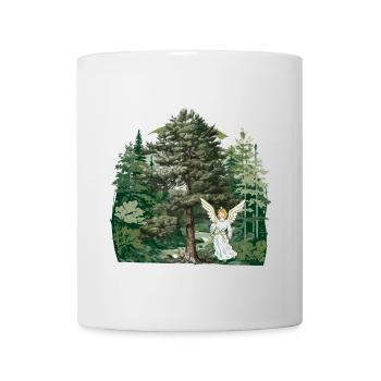 Forêt nature désert ange création arbres arbre - Mug blanc - blanc - Devant