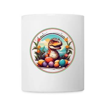 Dinobaby petit dinosaure dans le panier de Pâques - Mug blanc - blanc - Devant