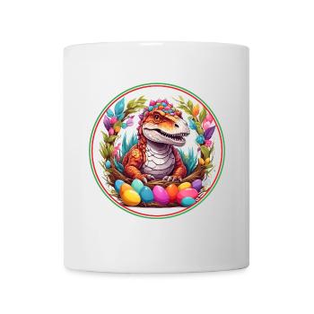 Dinobaby petit dinosaure dans le panier de Pâques - Mug blanc - blanc - Devant