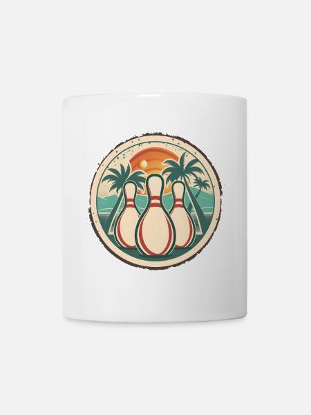 Bowling Grafik - Tasse - Weiß