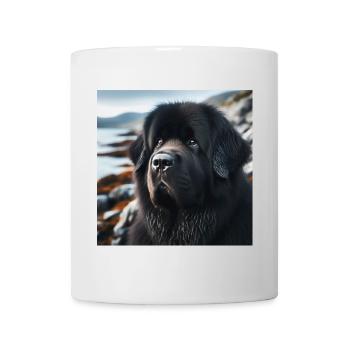 Freundlichkeit zum Hund: Der Neufundländer - Tasse - Weiß - Vorne