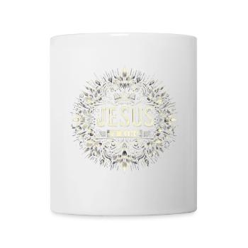 Jesus is King – Ornamental Wreath - Mug - white - Front