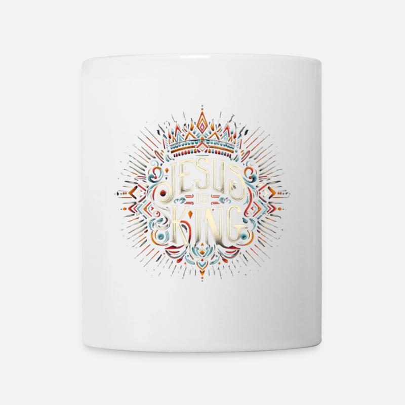 Ornement Jésus est Roi - Mug blanc - blanc