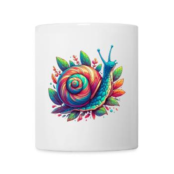 Schnecke - Tasse - Weiß - Vorne