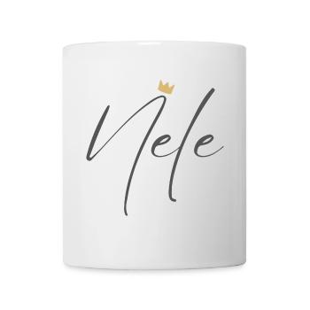 Prinzessin Nele Crown Hemd – Name mit Buchstabe N - Tasse - Weiß - Vorne