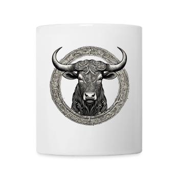 Taurus Widder Bulle Kuh ochse Designe - Tasse - Weiß - Vorne