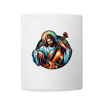 Musique pour violoncelle, design Jésus Christ - Mug blanc - blanc - Devant