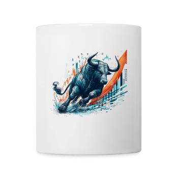 Finance Actions Taureau Taureau Wall Street Cadeau - Mug blanc - blanc - Devant