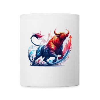 Finance Actions Taureau Taureau Wall Street Cadeau - Mug blanc - blanc - Devant