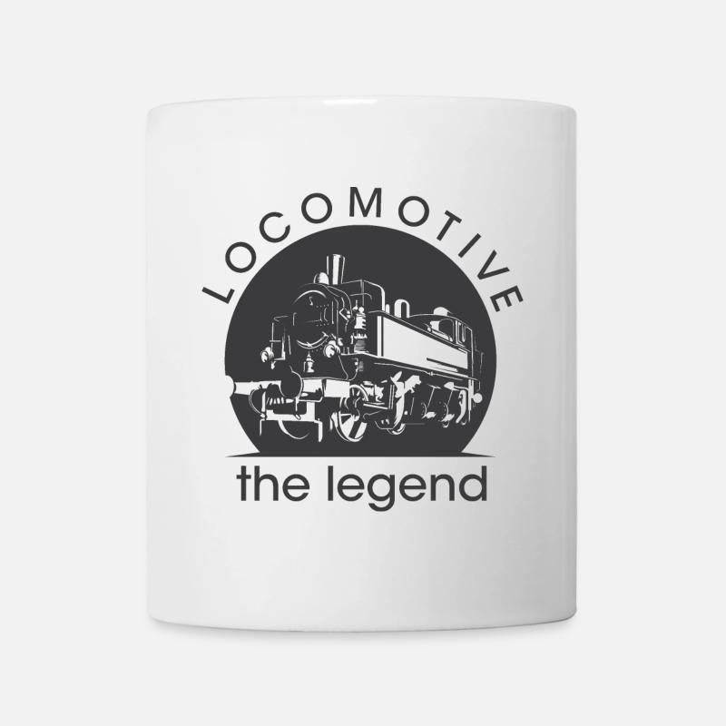alte Lok Zug Bahn Sächsiche Bahn Symbol Logo - Tasse - Weiß
