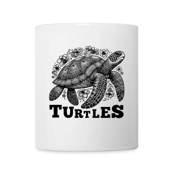 Turtle Turtles Floral Graphic Gift - Mug - white - Front