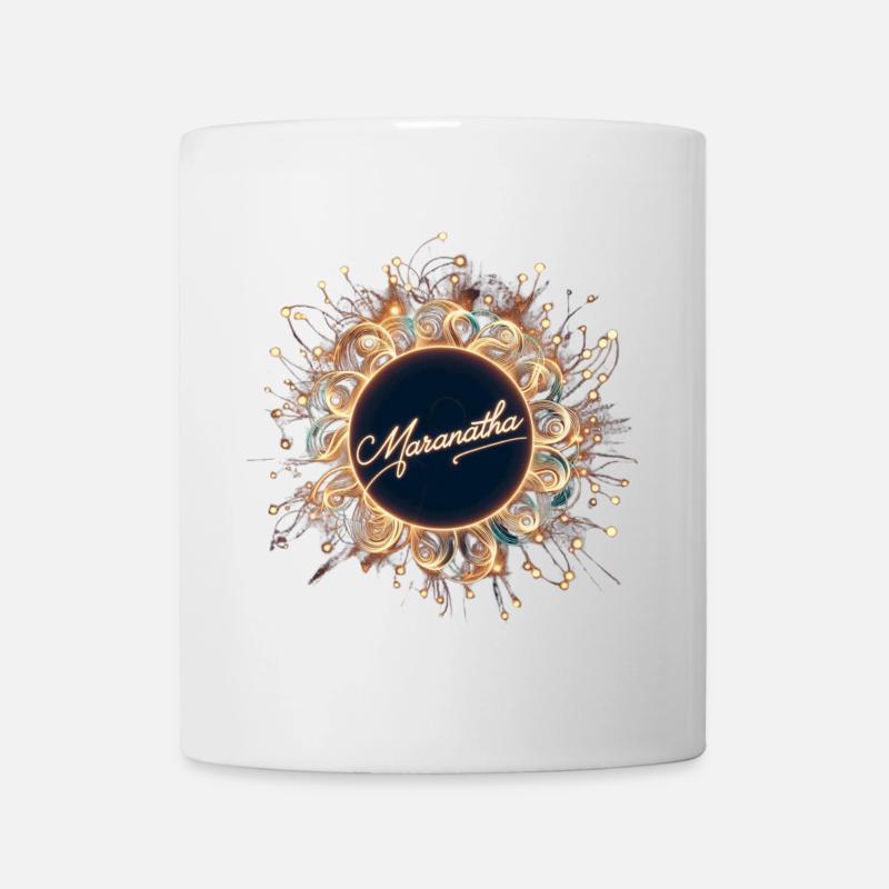 Maranatha Lichtkugel mit Strahlenkranz - Tasse - Weiß