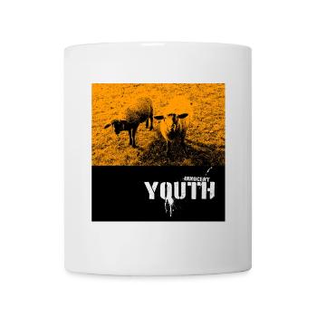 Naughty Sheep on Field with Graffiti Text - Mug - white - Front