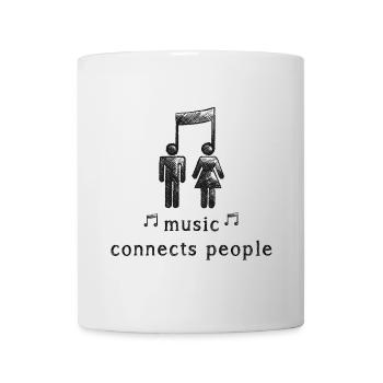 Music Connects People Minimal Statement - Mug - white - Front