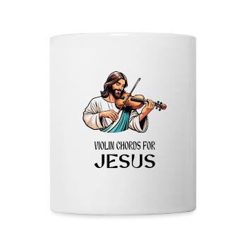 Violinen Akkorde für Jesus Christlicher Gott - Tasse - Weiß - Vorne