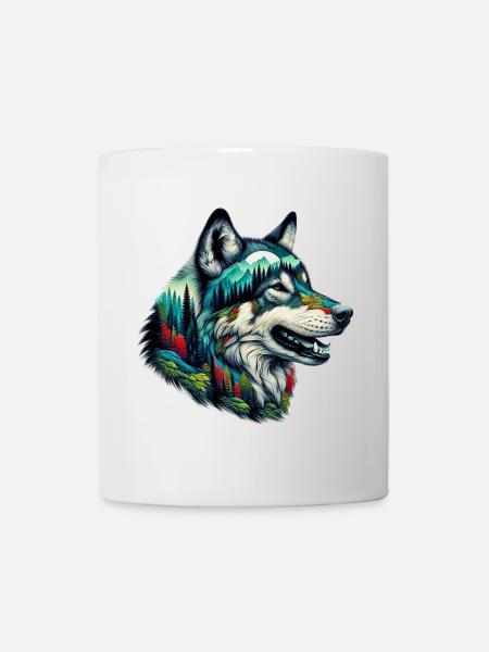 Wolf - Tasse - Weiß