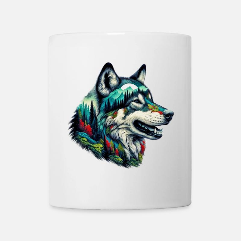 Wolf - Tasse - Weiß