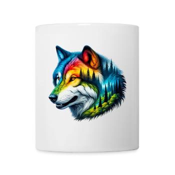 Loup - Mug blanc - blanc - Devant