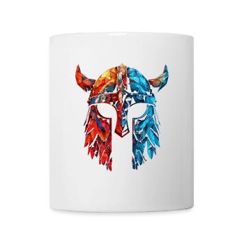 Wikinger-Helm mit Hörnern - Tasse - Weiß - Vorne