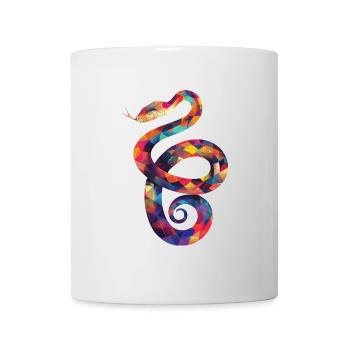Bunte Schlangen-Illustration - Tasse - Weiß - Vorne