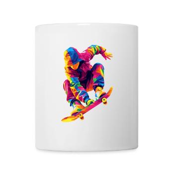 Mann, der Schlittschuh läuft - Tasse - Weiß - Vorne