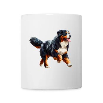 bouvier bernois origami géométrique 3d - Mug blanc - blanc - Devant