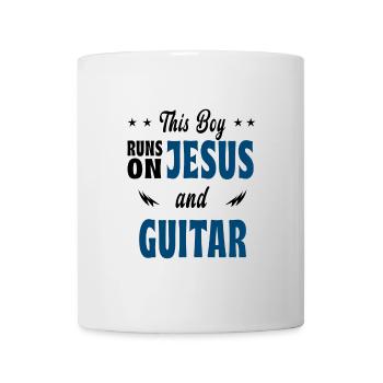 Ce garçon joue de Jésus et de la guitare - Mug blanc - blanc - Devant