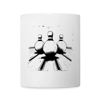 Quilles de bowling - Mug blanc - blanc - Devant