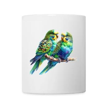 Watercolor Parakeets - Mug - white - Front