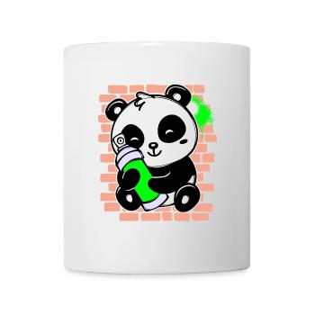 Panda Sprayer Graffiti Spraydose Street Art Kunst - Tasse - Weiß - Vorne
