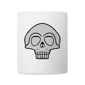 Gray Skull Design - Mug - white - Front