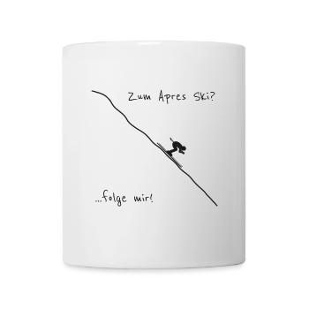 apres ski folge mir schihütte schifahren winter - Tasse - Weiß - Vorne
