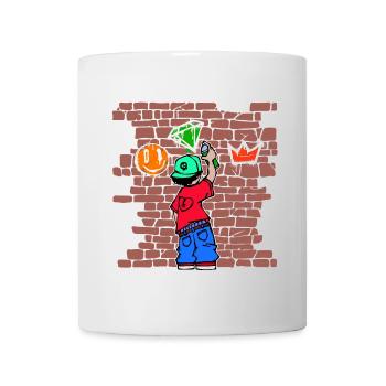 Street Art Sketch Urban Spray Can Graffiti Art - Mug - white - Front