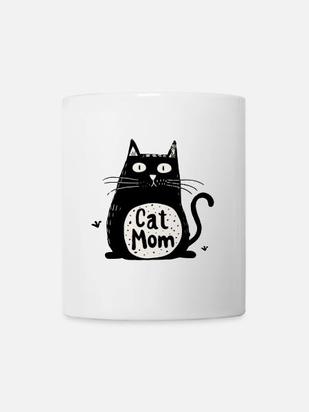 Cat Mom - Tasse - Weiß