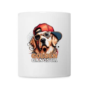 Golden Gangsta Cooler Golden Retriever cadeau - Mug blanc - blanc - Devant