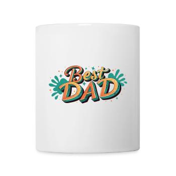 Best Dad Typografie - Tasse - Weiß - Vorne