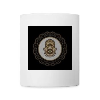 Elégante main hamsa - Mug blanc - blanc - Devant