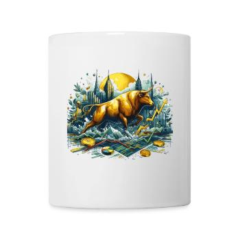 Finance Actions Taureau Or Wall Street Cadeau - Mug blanc - blanc - Devant