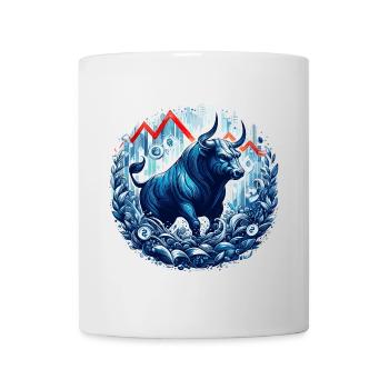 Finance Actions Taureau Wall Street Cadeau - Mug blanc - blanc - Devant