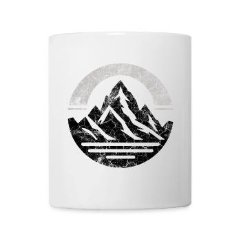 Vintage Schwarzer Berg - Tasse - Weiß - Vorne