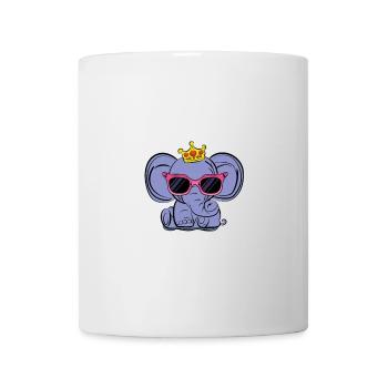 Sonnenbrille auf einem Elefanten: Der coolste Safari-Stil - Tasse - Weiß - Vorne