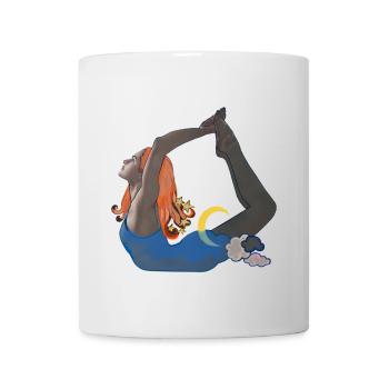 Flexibilité céleste Acrobaties nocturnes - Mug blanc - blanc - Devant