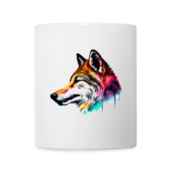 Colorfull Wolfskopf - Tasse - Weiß - Vorne