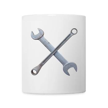 Kreuz der Schraubenschlüssel Industrie - Tasse - Weiß - Vorne