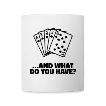 Joueurs professionnels Gamble Casino Poker Jeu de cartes - Mug blanc - blanc - Devant
