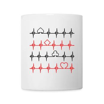 Jeux de cartes Jeux d’argent Poker Jeux de casino - Mug blanc - blanc - Devant