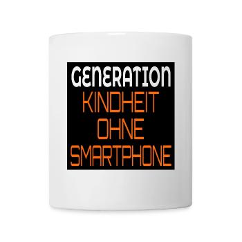 GENERATION KINDHEIT OHNE SMARTPHONE - Tasse - Weiß - Vorne