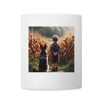 German Shepherd Art - Mug - white - Front
