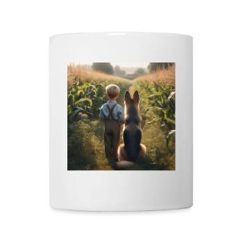 German Shepherd Art - Mug - white - Front