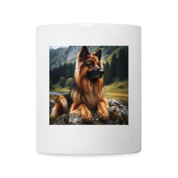 German Shepherd Art - Mug - white - Front